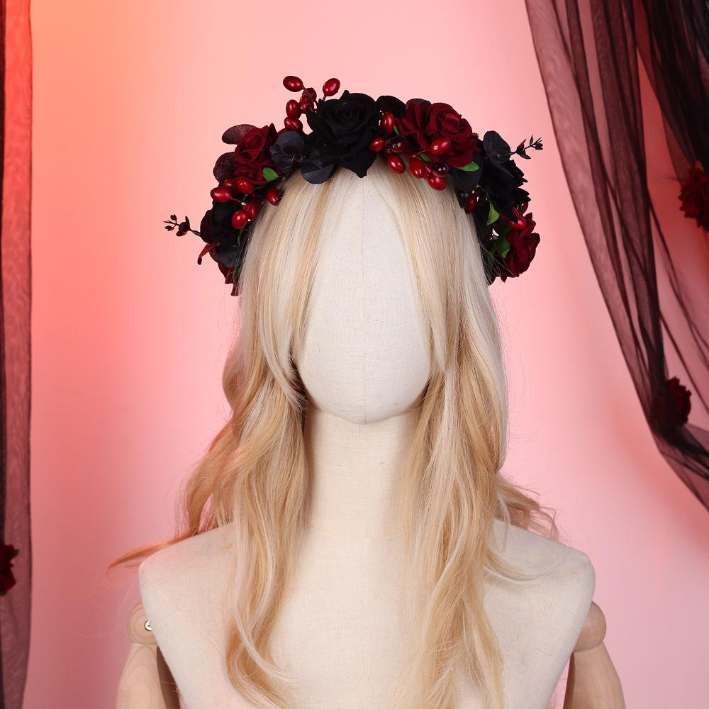 Fashion Halloween Headband Exquisite Cosplay Headband Simulation Flower Headband  Costume Accessory
