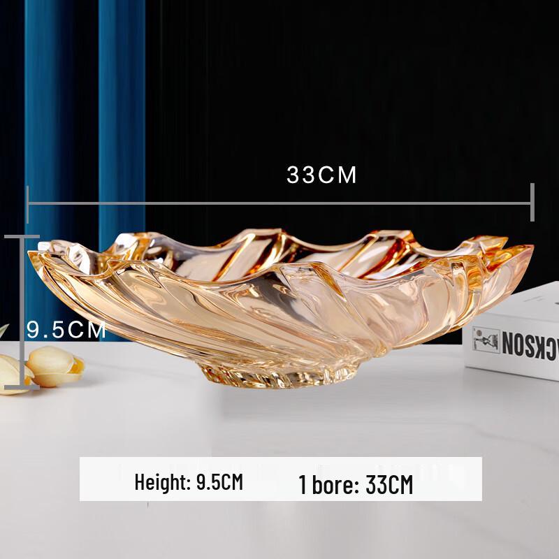 Fulevinz Europäisches Kristallglas Doppelschichtige Obst- & Snackplatte
