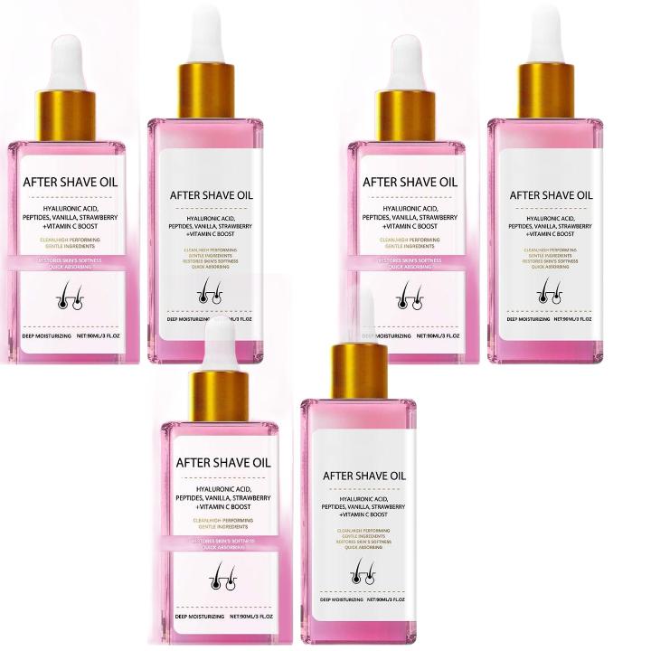 90ML 1/2/3PC Strawberry Vanilla Scent After Shave Oil Deeply Hydrate Intense Exfoliation Shaving Care Oil Relieves Dry Skin Care