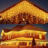 400 LEDs Curtain String Lights Low Voltage Meteor Effect Lamp  Festival Decoration