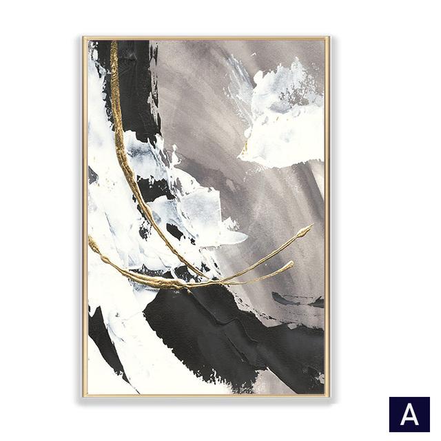

Современная золотисто-серая картина на холсте, украшение, печать плакатов для гостиной, спальни, офиса, абстрактная картина, настенное искусство, домашний декор 21cm×30cm NoFrame