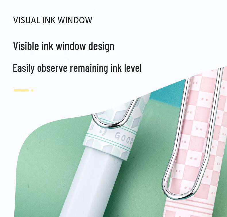 Hero 369 Erasable Thermosensitive Calligraphy Pen with Cute Design and Replaceable Ink Cartridge