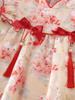 Baby Girl Summer Cheongsam Dress - Cartoon Rabbit & Floral Print