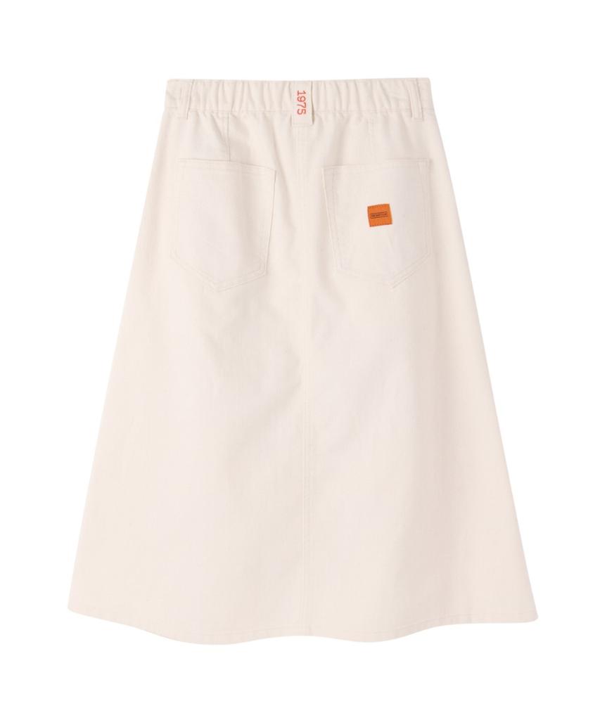 Brompton London W Denim Skirt - Ivory (P262Wsk483)