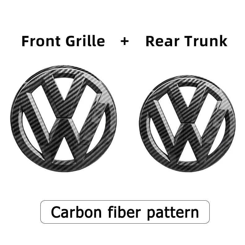 2pcs Emblem Front Grille Rear Trunk Sticker Badge Decals For VW Polo Golf MK6 MK7 MK8 Passat B6 B7 B8 Tiguan CC T-ROC Arteon Op8