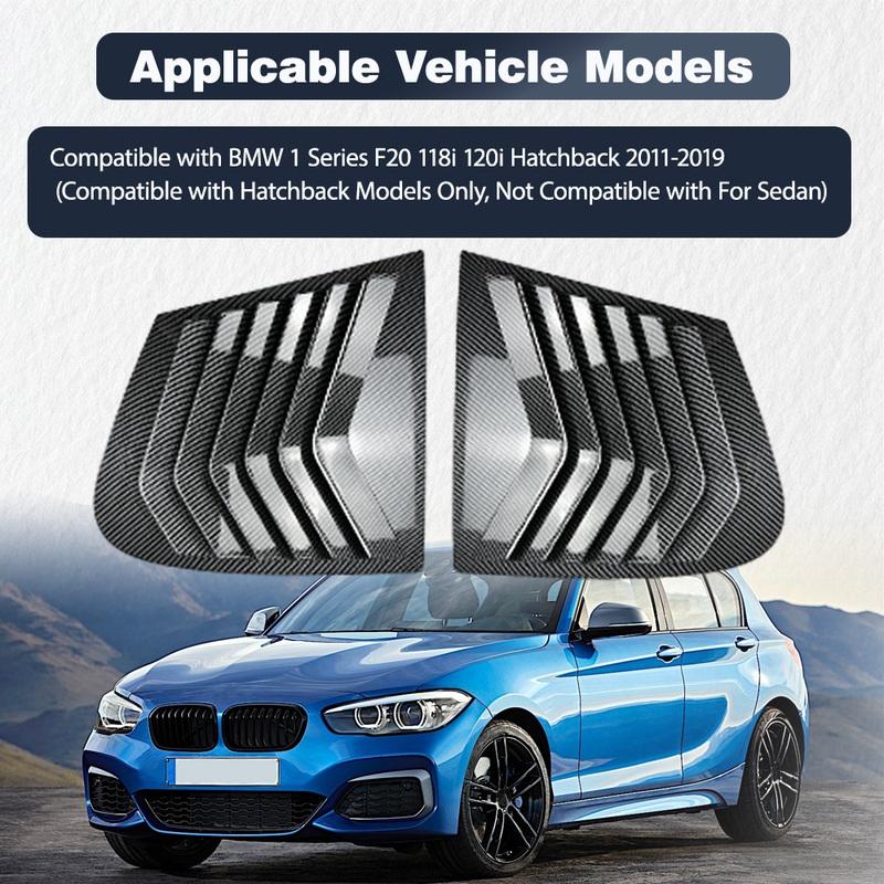 2pcs Rear Side Window Trim Spoiler for BMW 1 Series F20 118i 120i Hatchback 2011- Window Shutter Cover Louver Air Vents