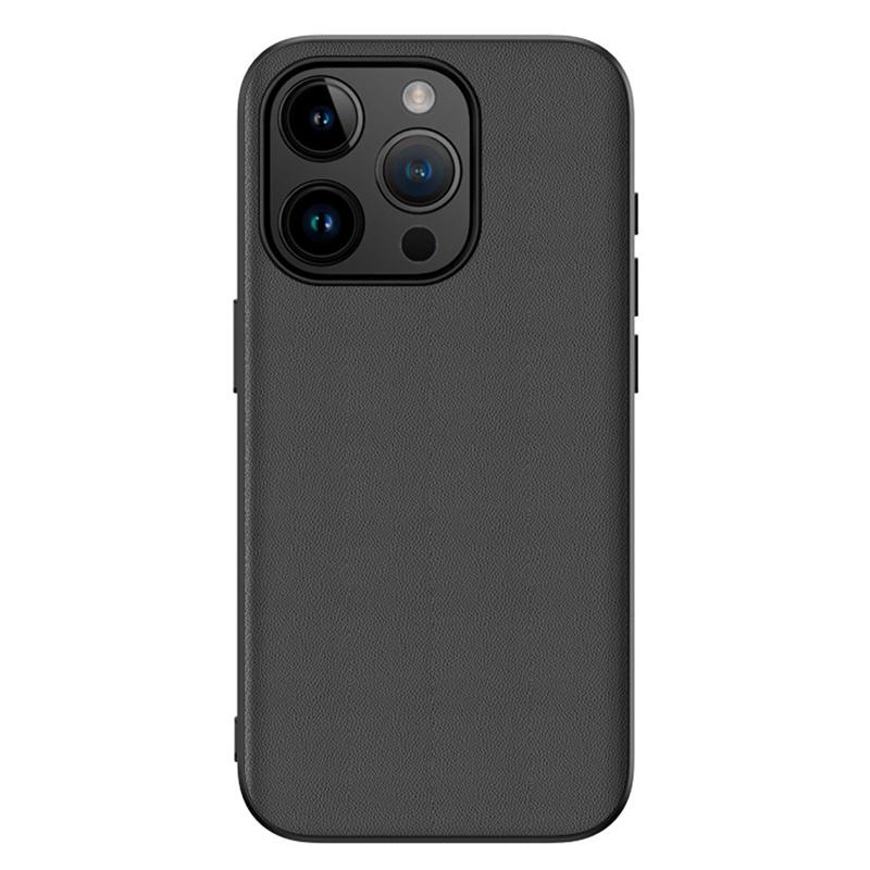 PU Leather+TPU Back Case for iPhone 15 Pro Max,Shockproof Phone Cover