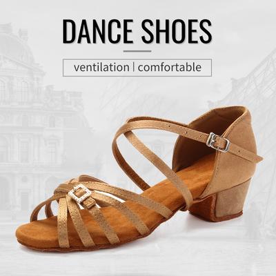 Mädchenschuhe, lateinamerikanische Tanzschuhe, Indoor-Übungsschuhe, 3,5 cm Absatz, Sandalen, Salsa-Tanzschuhe