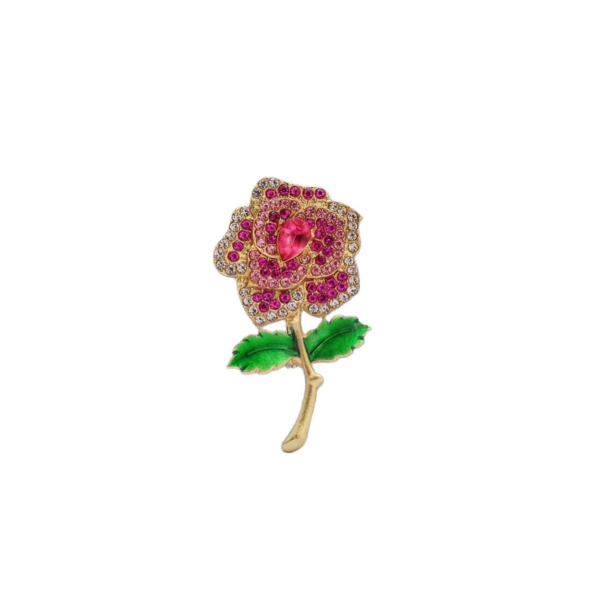 1Pc Elegant and Exquisite Rose Brooch Vintage Creative Pin Gorgeous Luxury Jewelry Accessories Birthday Party Festival Gift 2026