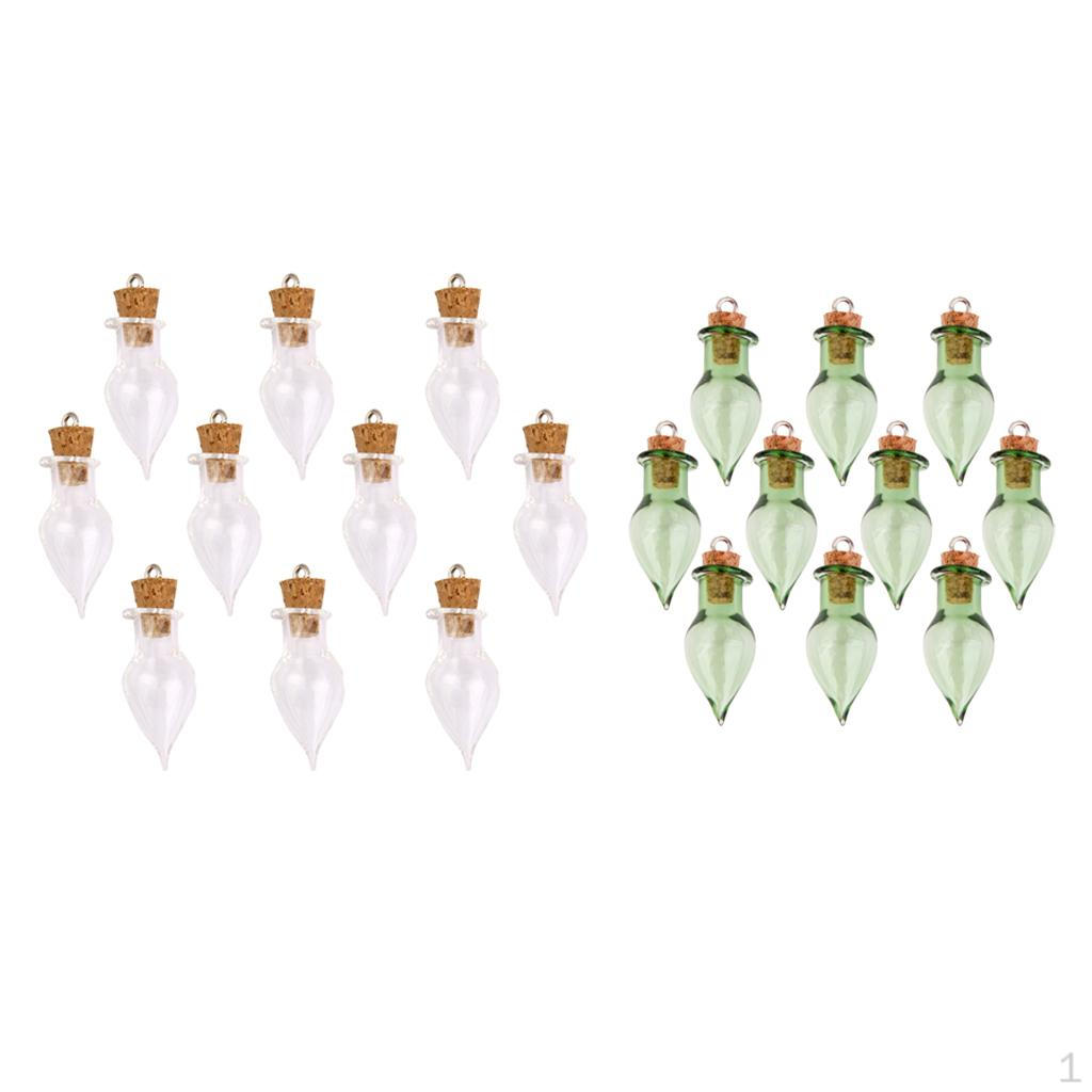 

20 шт. Прозрачные пустые стеклянные бутылки Пробка Пробки Бутылочки для пожеланий Флаконы