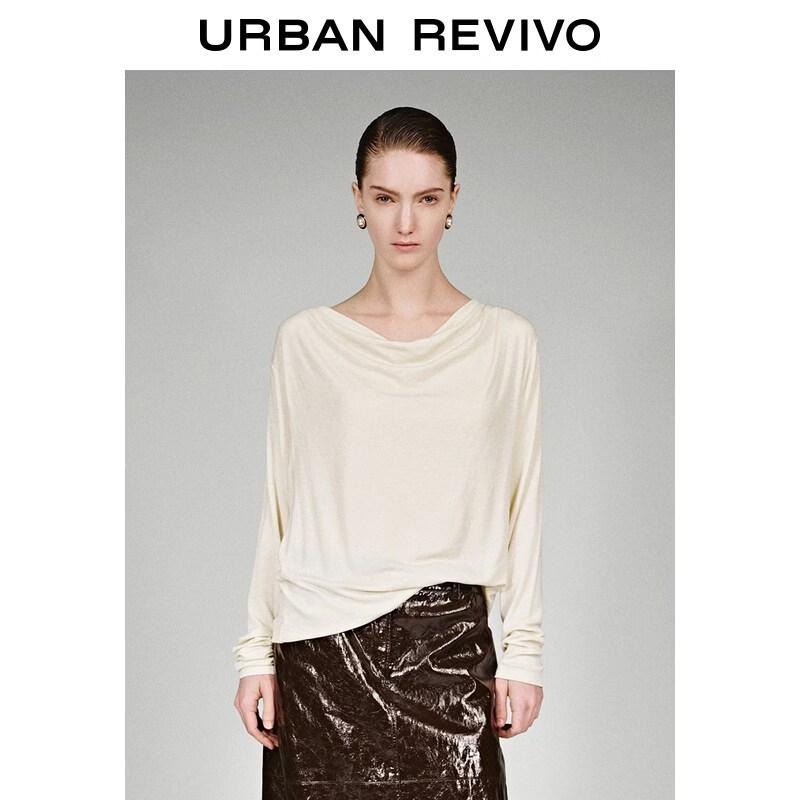 UR Women s Drape Neck Loose Long Sleeve T-shirt M