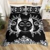The Sun And Moon Duvet Cover Set Boho Mandala Floral Stars Starry Sky Nordic Comforter Cover,Constellation Bedding Set King Size