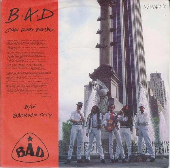 

7inch Record BAD - C mon Every Beatbox 6501477 CBS 1986 UK Dance & Electronica Used