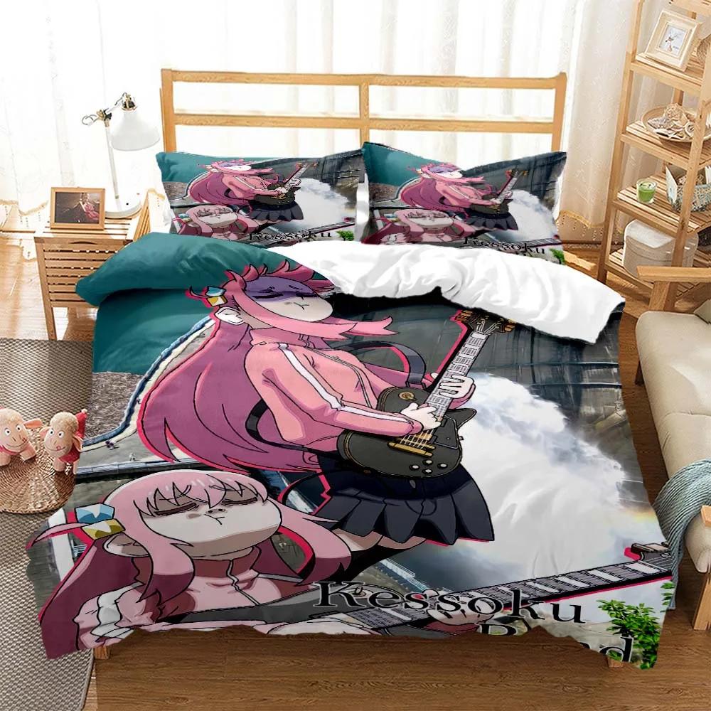 3D Anime Lonely Rock Digital Print Polyester Bedding Sets Covers Boys Bed Linen Set For Teens Bedding Set Queen Bedding Set