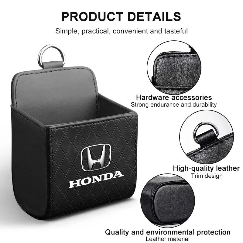 2025 Hot Car Storage Bag Car Organizer Air Vent Car Styling Dashboard Hanging Box Phone For Honda Civic Mugen Accord CRV Fit Hrv
