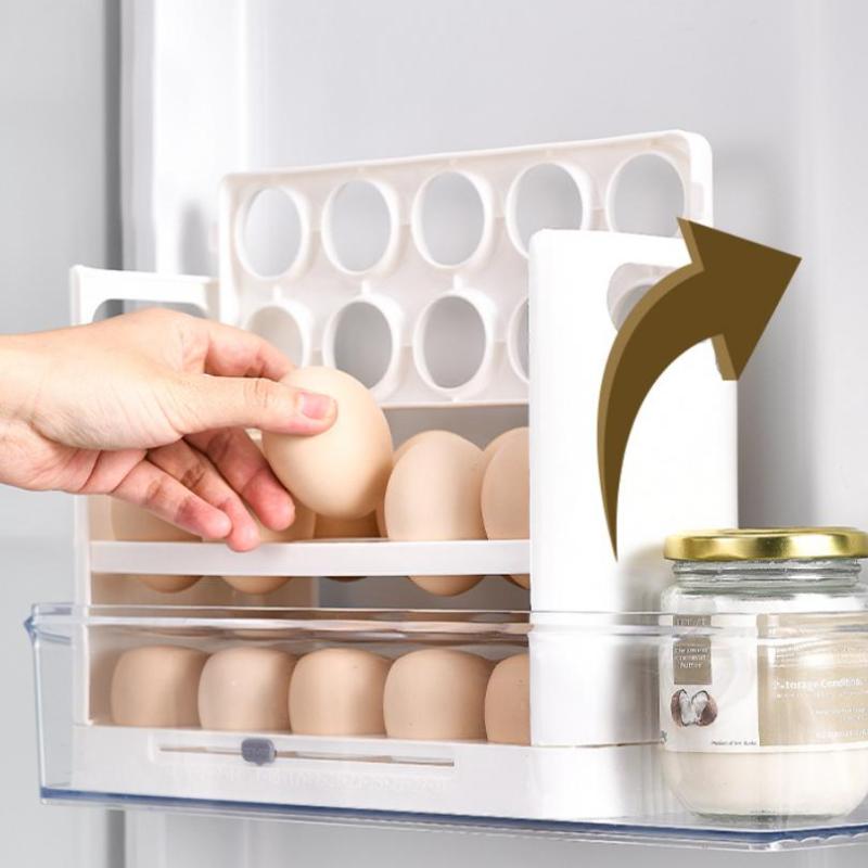 Refrigerator Egg Organizer 36 Capacity Stackable Holder with Detachable Design for Kitchen Storage