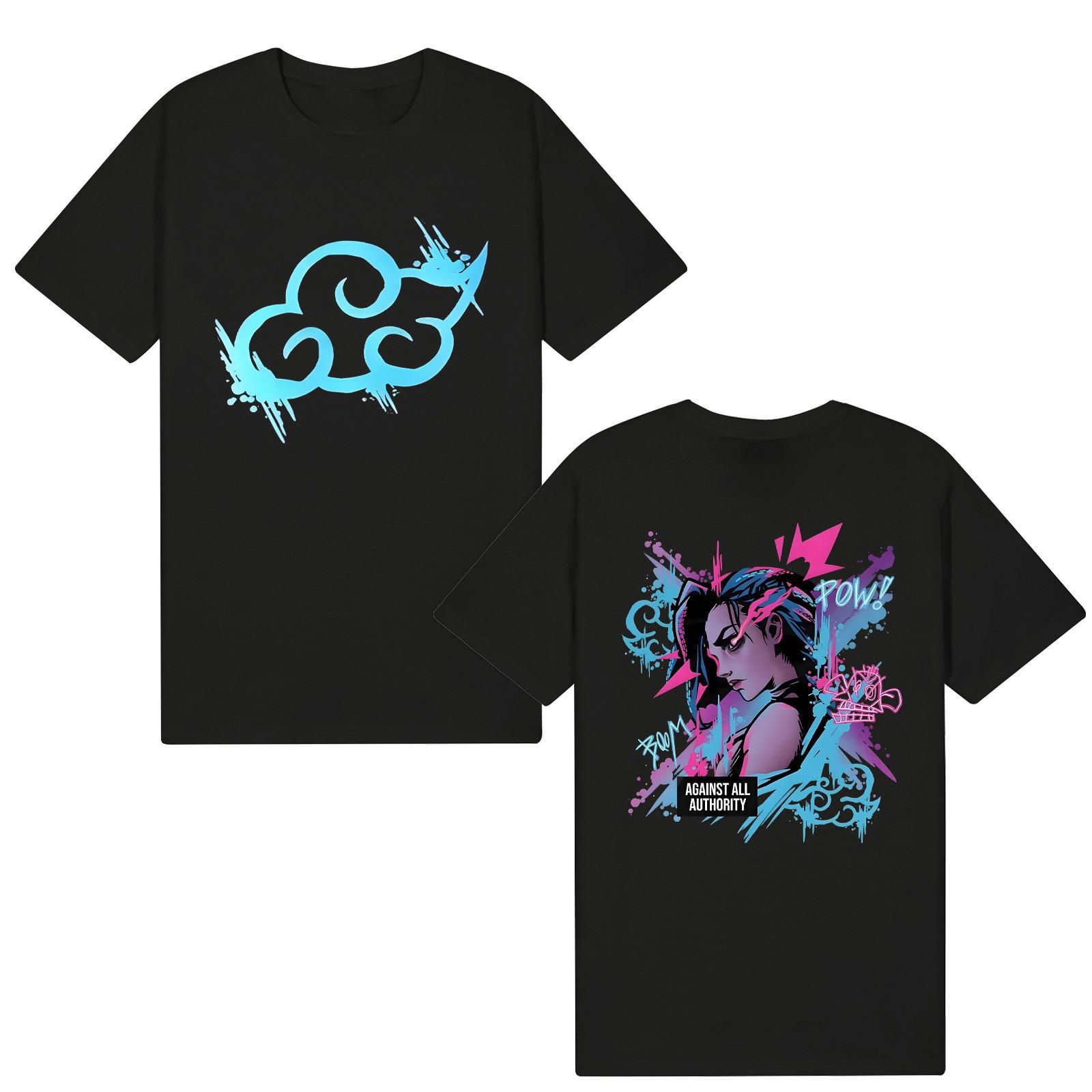 

Женские модные повседневные свободные удобные топы с короткими рукавами и круглым вырезом с принтом S чёрный