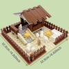 MOC Chicken Coop Henhouse Building Blocks for Kids City Farm Animals Bricks Toys for Children Boys Girls DIY Gifts Juguetes