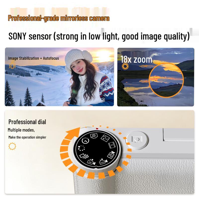 FAMUE 4K Vlogging CCD Digital Camera (CN version)