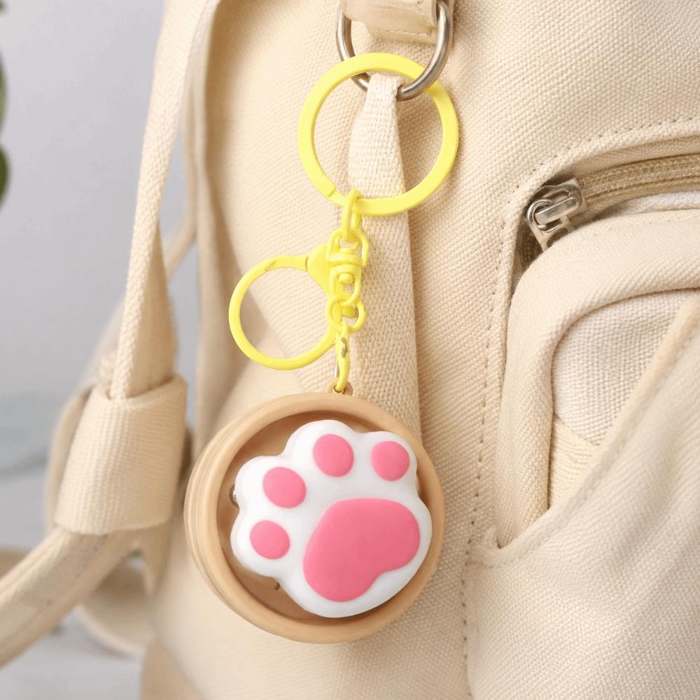 Light-up Press Keyboard Keychain Mini Sensory Clicker Toys Cute Button Clicker Keyring Kids Toy