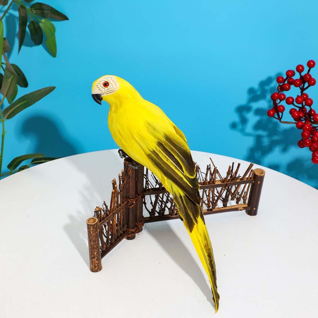Vivid Macaw Parrot Ornament Imitation Animals Outdoor Garden Tree Home Decor
