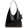 Brooklyn 39 Marke Logo Magnetverschluss Hobo Tasche Handtasche Rindsleder Umhängetasche Große Größe Damen Schwarz