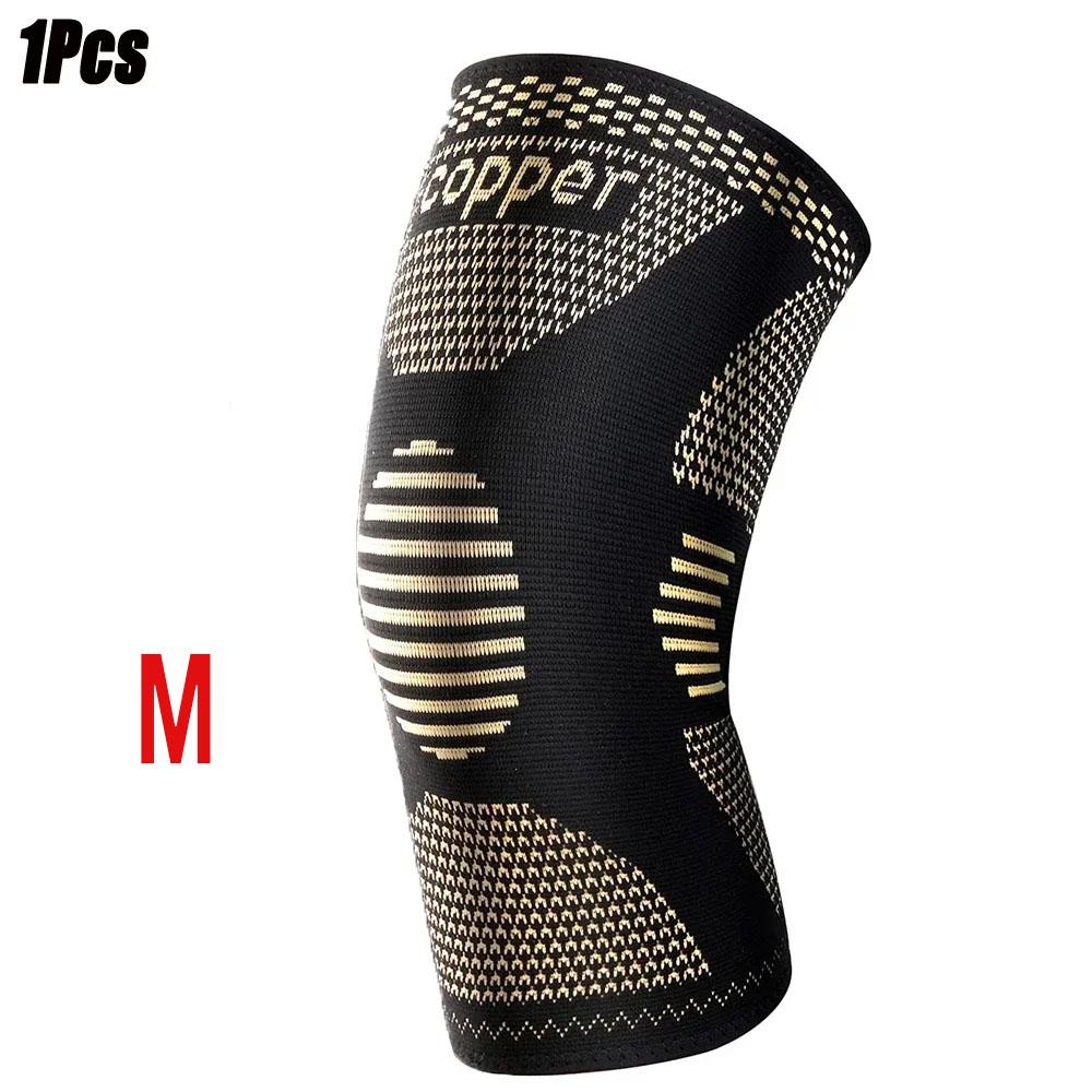 Koppar Knästöd För Artritsmärta & Stöd-Koppar Knäskydd För Knäsmärta Kompressionsärm För Sport,Knäsmärtlindring