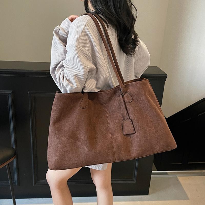 Yogodlns Women Vintage Tote Bag Solid Color Shoulder Bag Large Capacity Handbag Commute Satchel Bag for Work Travel Shopping