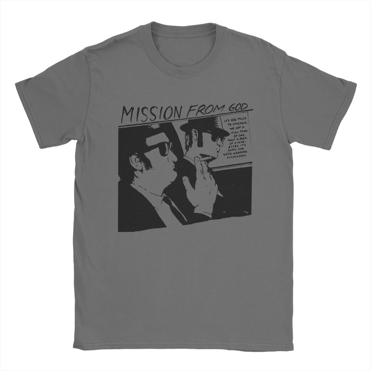 

The Blues Brothers T Shirts for Men Pure Cotton Crazy T-Shirts Round Collar Tee Shirt Short Sleeve Clothing Plus Size M