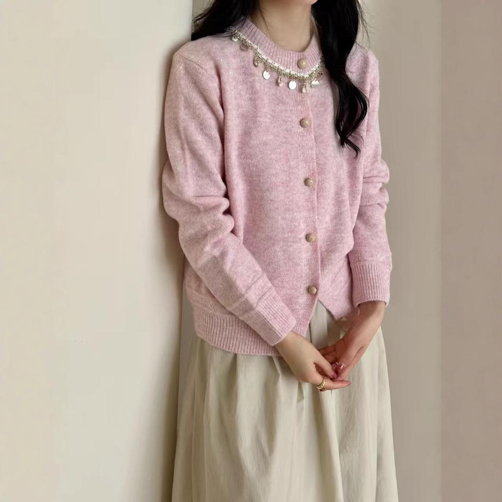 Sweater Coat Gentle and Casual Korean-style Knitted Cardigan for Women In Autumn and Winter Loose and Versatile Sweater Cardigan