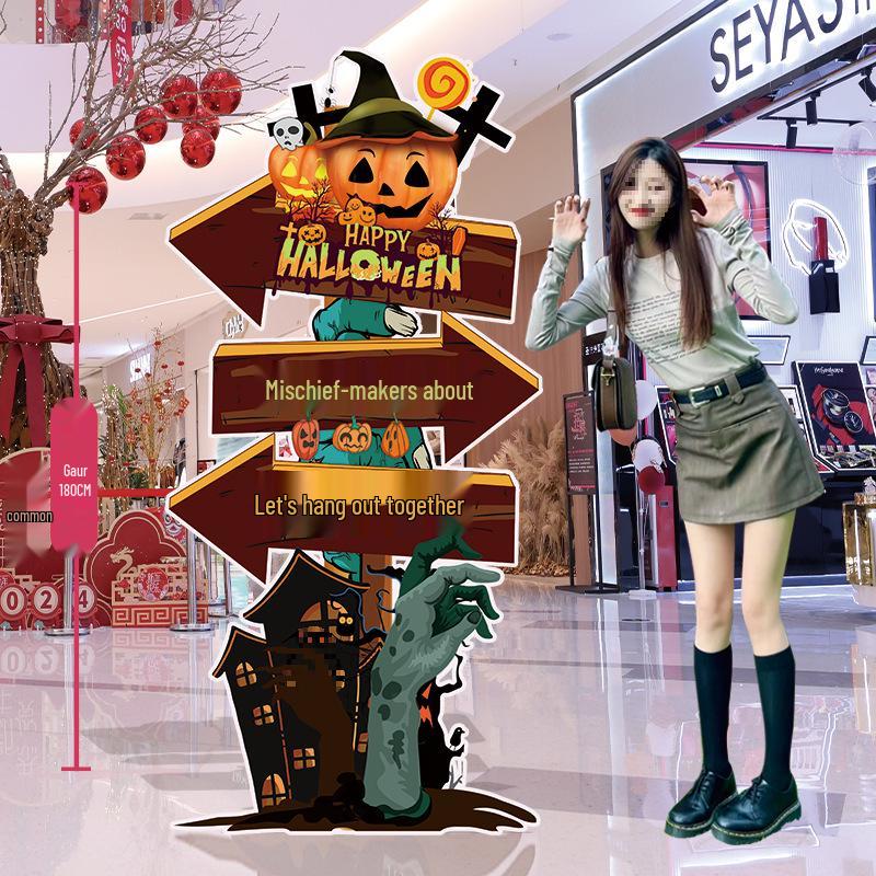 Halloween Balloon Decor Sign for Mall or Jewelry Store Entryway