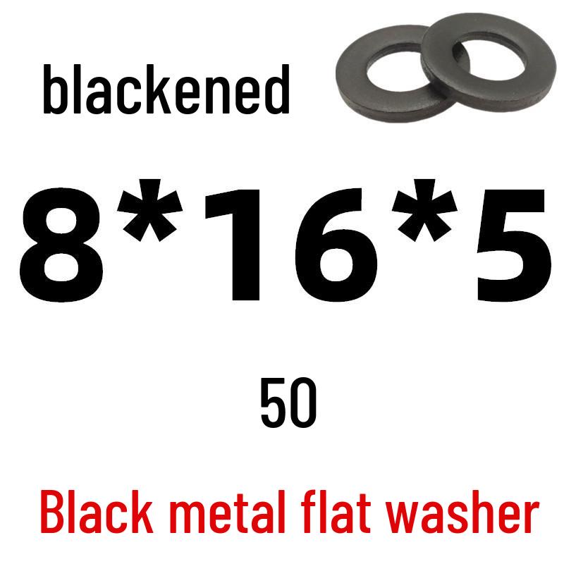 Thickened Black Iron Flat Washer for Screws, Non-standard Round Design