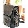 Messenger Shoulder Laptop Briefcase Travel Bag Men Black Leather Vintage