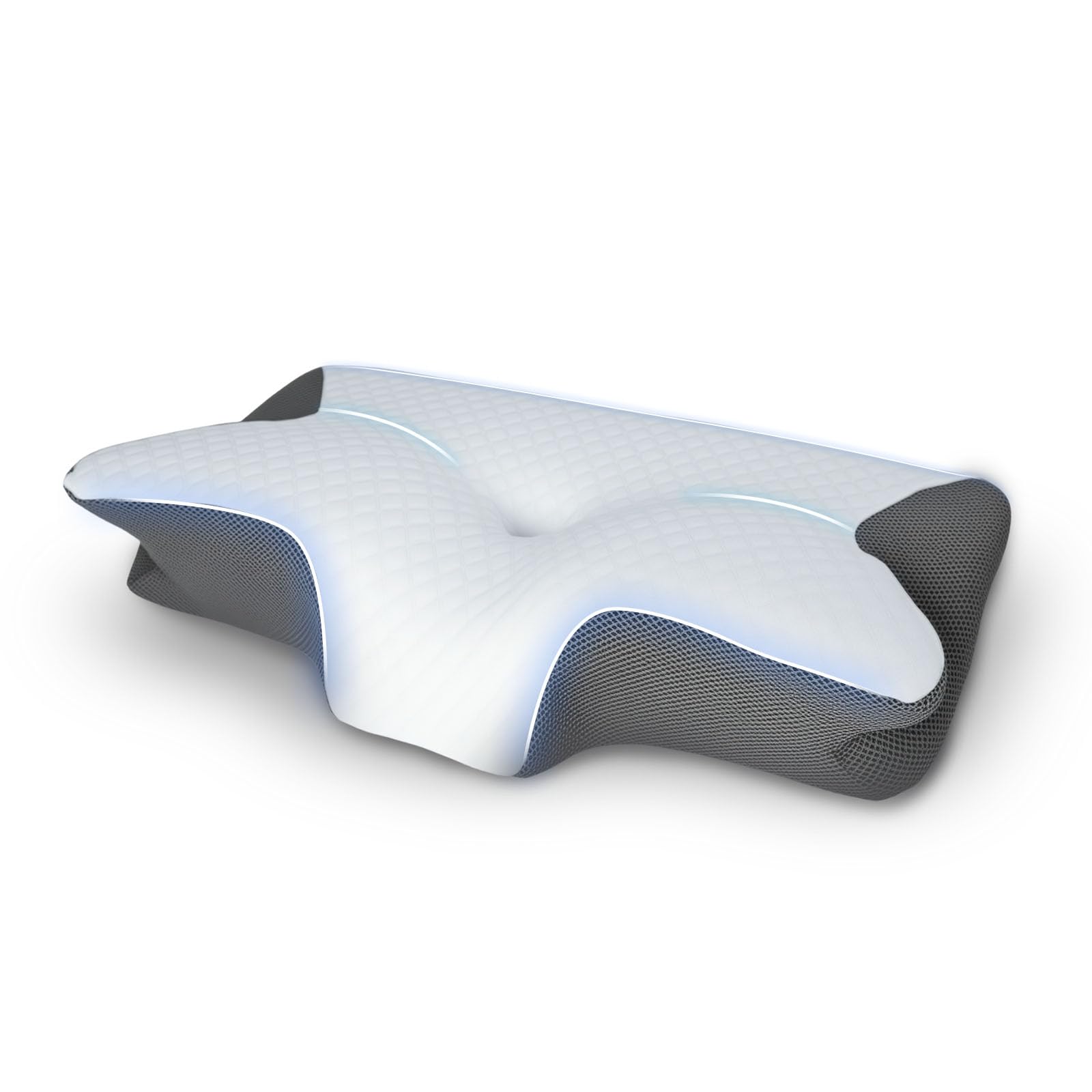 

Memory Foam Neck Pillow, Relieves Neck Pain, Suitable for Side, Back, and Stomach Sleepers, Breathable, Washable Cover, Three-Layer Memory Foam Neck