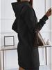 2025 Autumn/Winter Women's Solid Color Hooded Streetwear Loose Sweatshirt