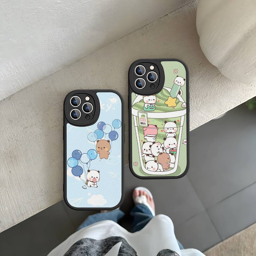 BuBu And DuDu Phone Case For IPhone 16 15 14 11 12 13 Pro Max Plus Back Leather Shell
