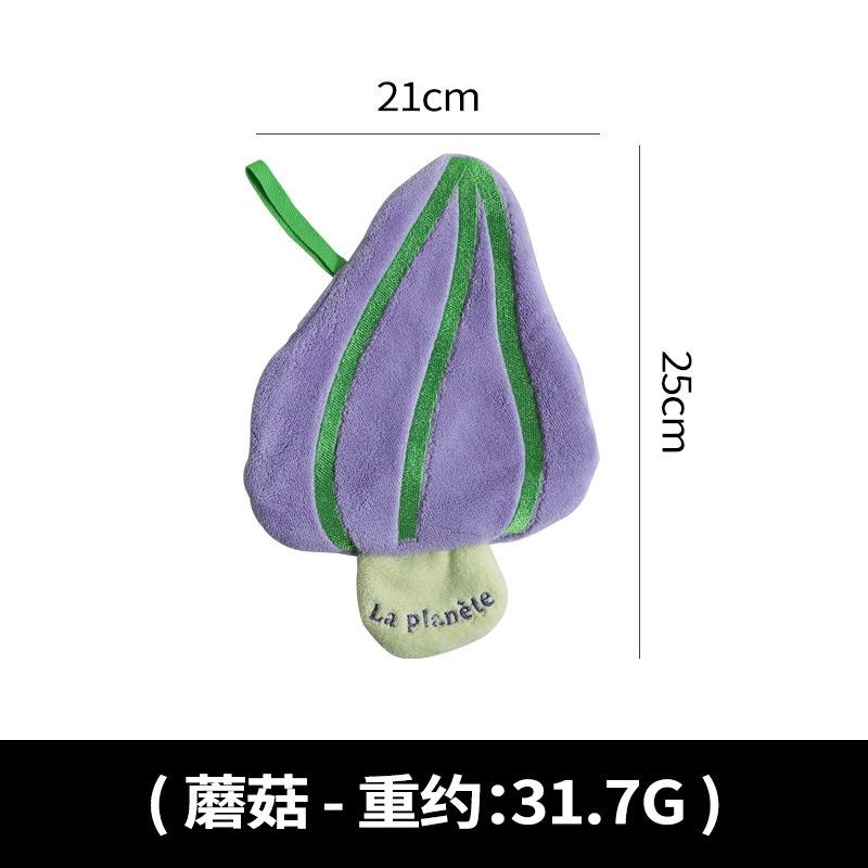

Hand towel can be hung non-smelly fun cartoon soft double layer thickened easy to absorb water bathroom household handkerchief