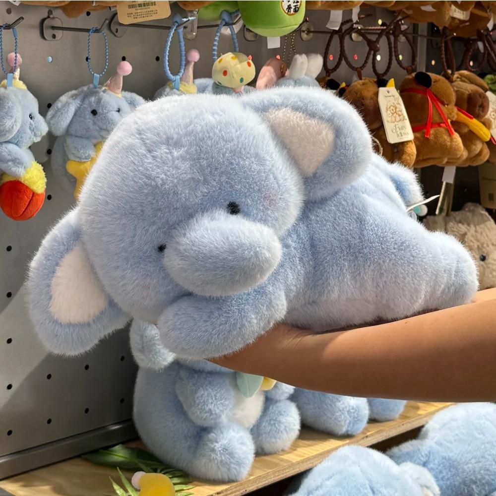 Popular happy baby elephant plush toy doll girl children accompany doll table with doll large throw pillow