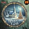 Iron Metal Wall Art 8x8 Inch Winter Christmas Wreath Church Decor Sign 2D Flat Print