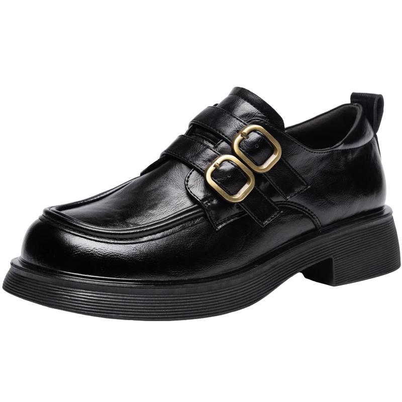 ZHR Women's Block Heel British Style Loafers