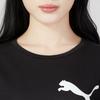 Puma American Retro Letter Logo Print Breathable Loose Casual Short Sleeve T-Shirt Women Tops Black 673655-01