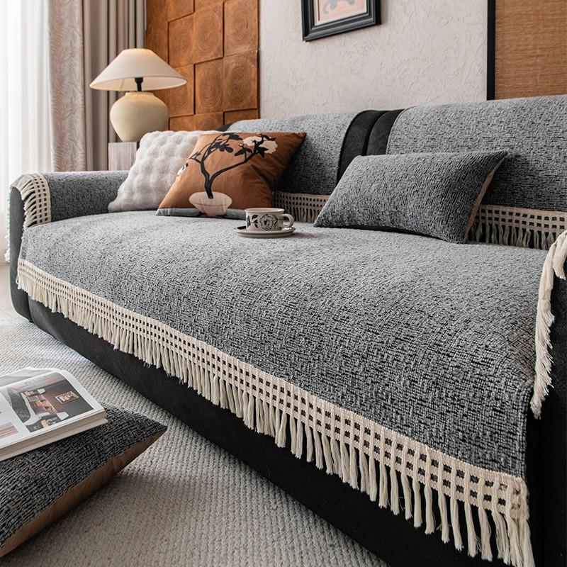 2026 Chenille Sofa Cushion All Season Non-Slip Couch Cover Modern Protector
