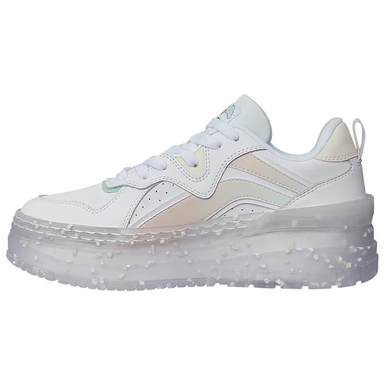 

Li Ning Wave Platform Slip Resistant Abrasion Resistant Low top Skateboard Shoes Women s White Pink Green AGCS198-2 37