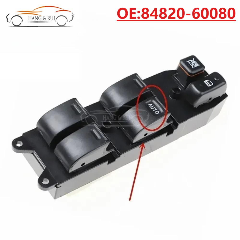 RHD 84820-60080 Control Lifter Power Window Switch Button For Toyota Hilux Dual Cab LN167 Landcruiser Prado 90 Series 84820-60080