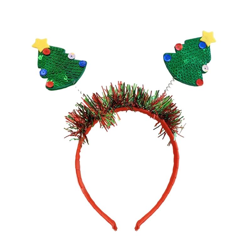 Verstellbares Weihnachts-Schneeflocken-Haarband Feiertagsparty Zusammenkünfte Kopfschmuck für Frauen und Mädchen