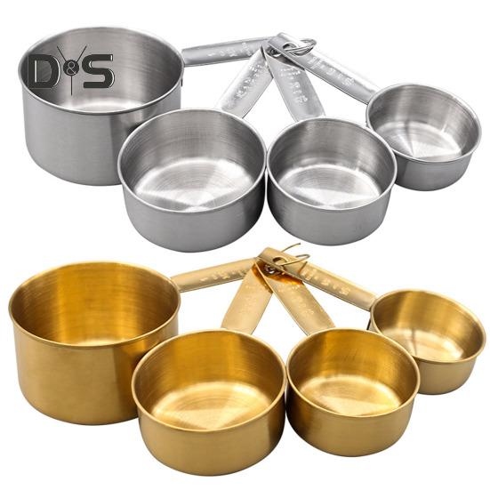 Food Grade 4Pcs/Set Measuring Spoons Rust Free Anti Scratch Bakers Chefs Multi Functional Measuring Scoops