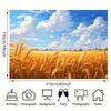 Goldenes Weizenfeld & Blauer Himmel Wandteppich Ästhetische Natur Wandbehang für Raumdekoration