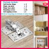 Lot de 4 Plaques de Réparation de Charnière d'Armoire Avec Lot de 2 Charnières d'Armoire à Fermeture Douce à Recouvrement Total - Plaque Kit de Réparation de Charnière Pour Armoire Durable