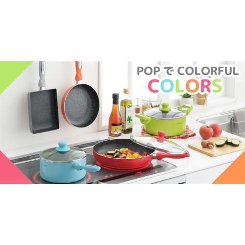 Marie Claire "Colors" Aluminum Pot with Handle, 20cm, MC-075R