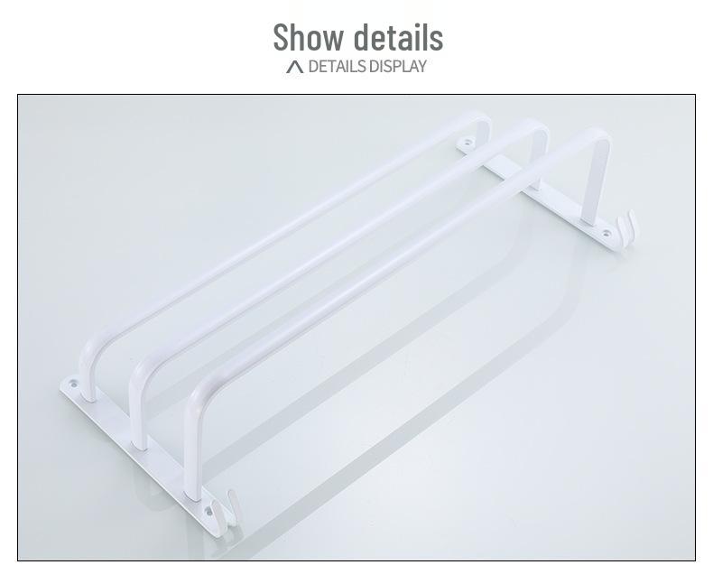 Weißer Space-Aluminium Mehrschichtiger Badezimmer-Handtuchhalter - Drei Stangen